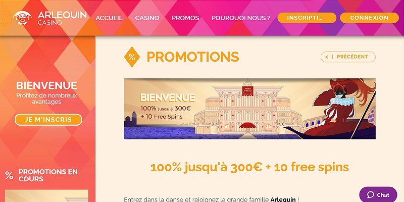 Arlequin - casino sans licence testé depuis la France