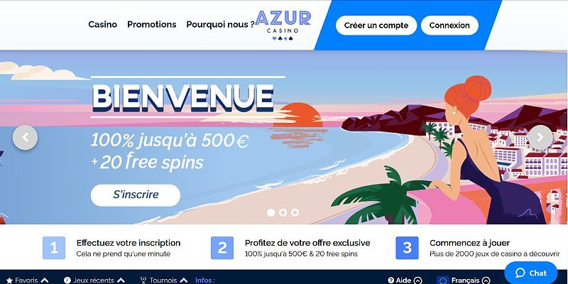 Azur - casino sans licence testé depuis la France