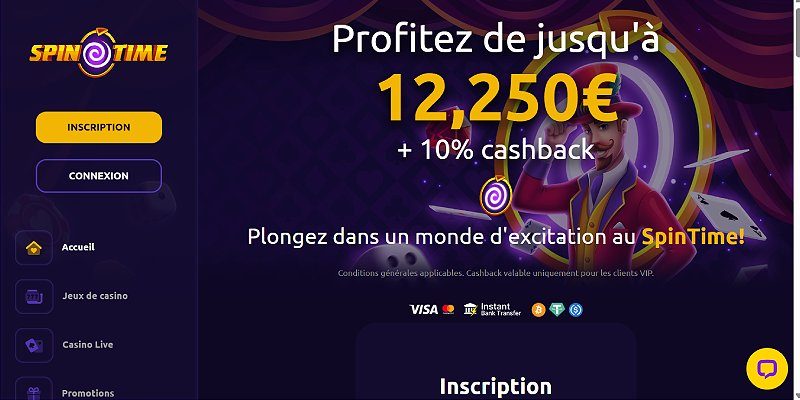 Spin Time - casino sans licence testé depuis la France